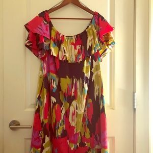 London times off the shoulder dress, multi-color